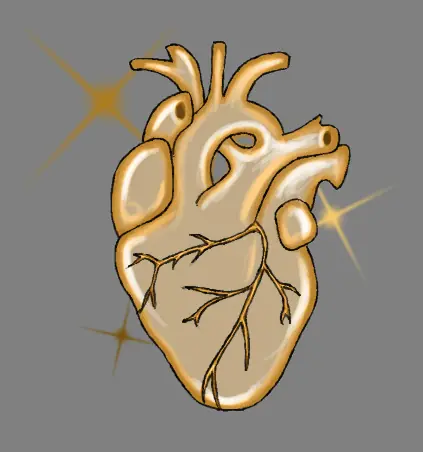 Lost Faith item icon: a glowing golden anatomical heart