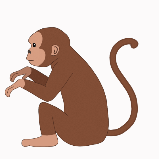 Turret monkey typing animation
