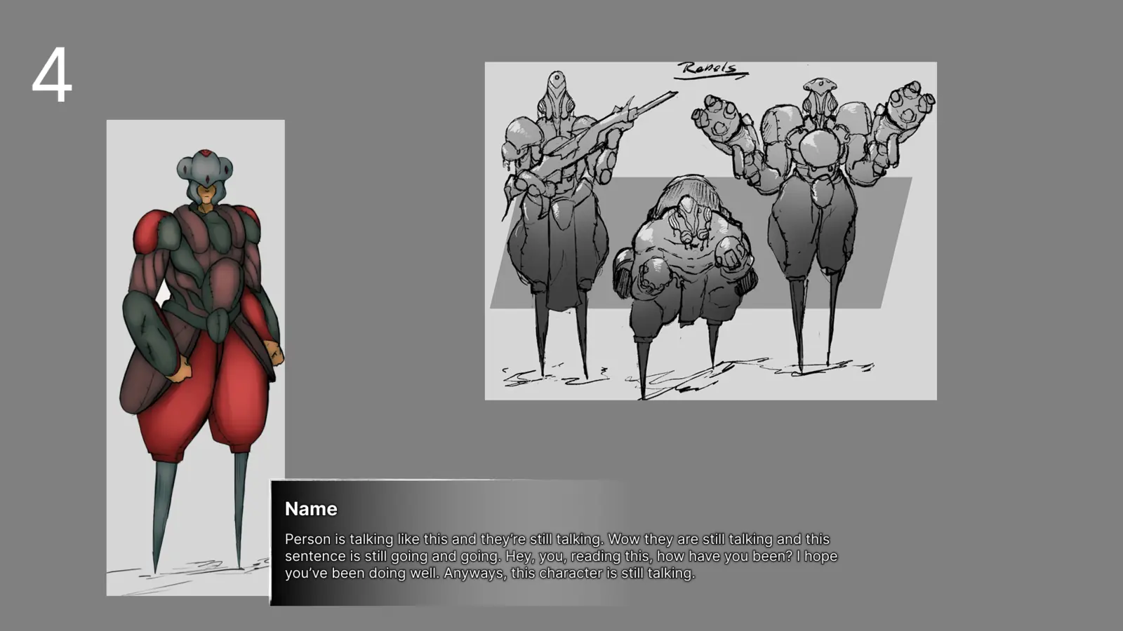 Dialogue layout option 4