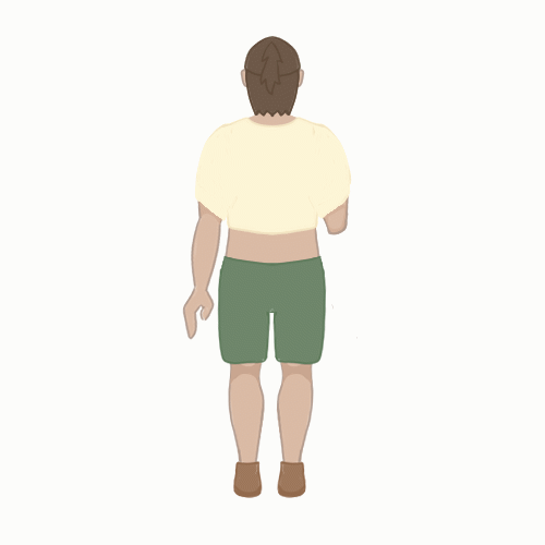 Player walking away from the camera